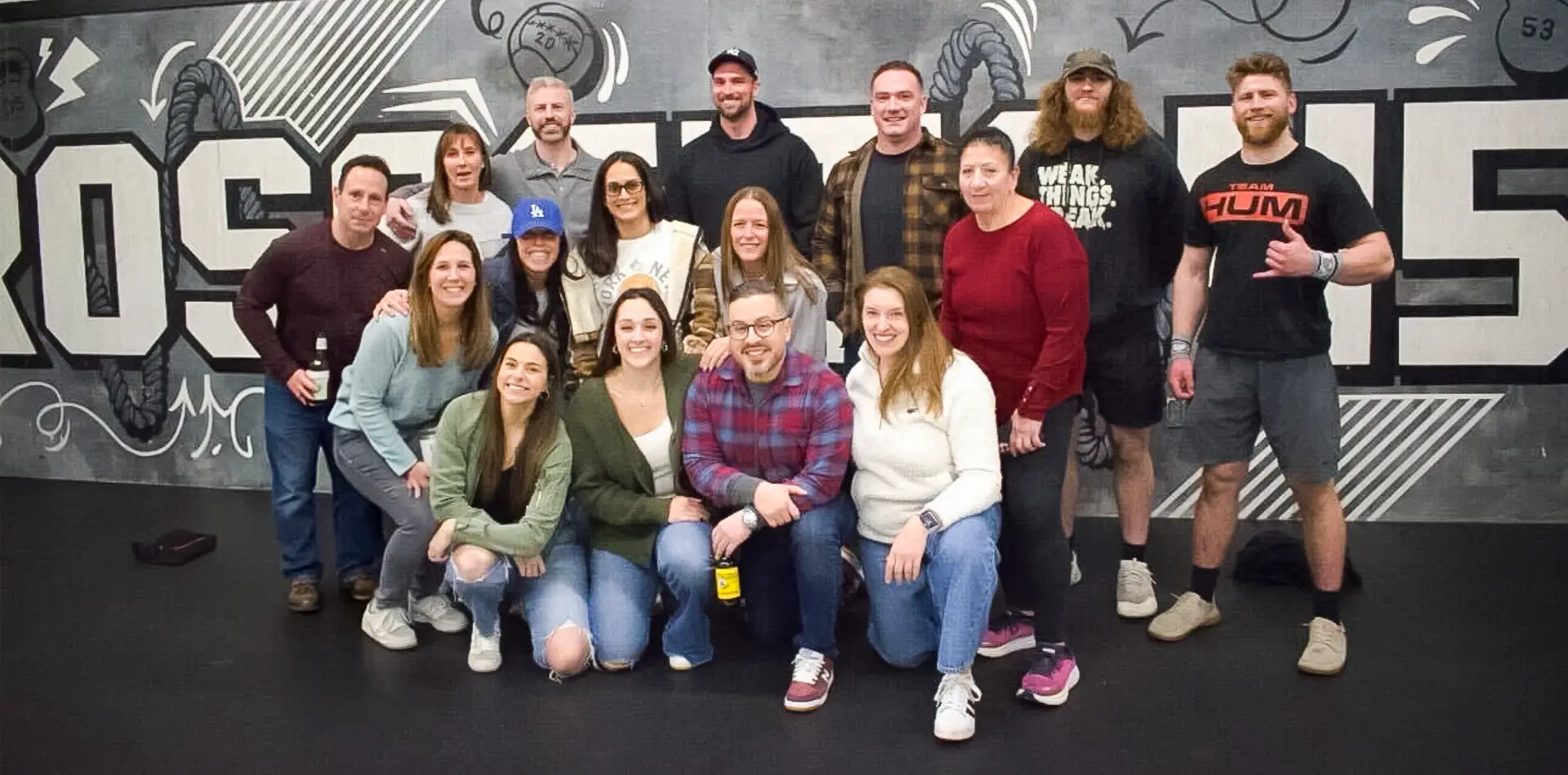 The CrossFit 845 Wappingers Falls community together in the gym